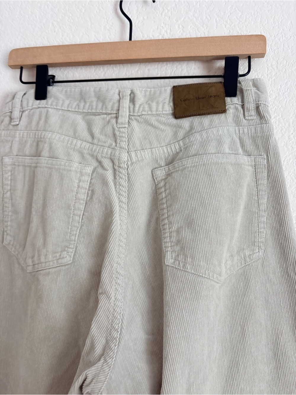 Vintage Calvin Klein Cream Corduroy Pants - Picture 5 of 7